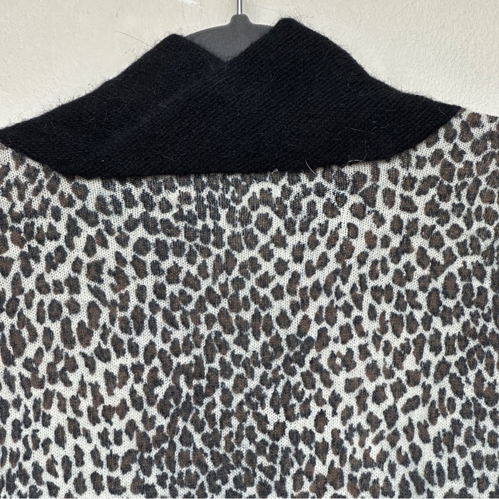 Adele Joyce Women Leopard Print Wool Blend Cardigan‎ Sweater Size 2X Vintage - Picture 5 of 7